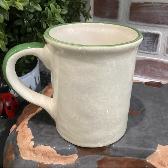 🟢 Vintage - Ceramic Crafted “Peace” themed Coffee or Tea Mug / Cup - Huge - Nice - Picture 3 of 9